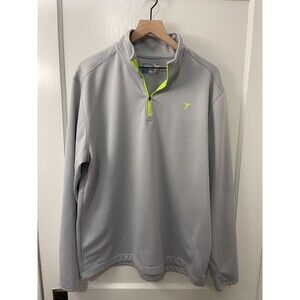 Old Navy Active Men's Waffle 1/4 Zip Pullover Long Sleeve Shirt Grey Size XL